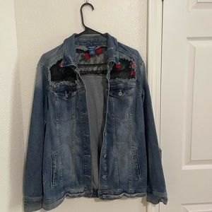 Jean jacket with Roses